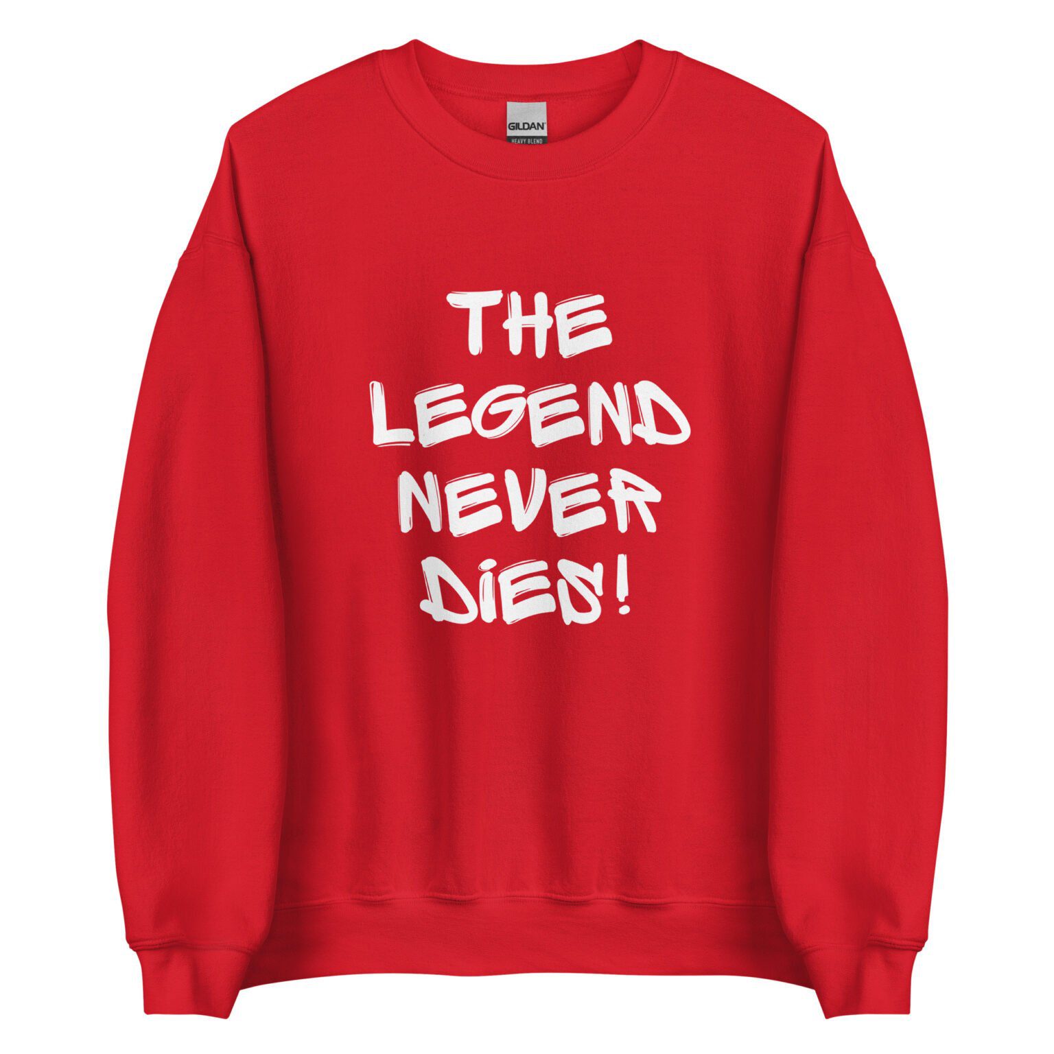 The legend never dies! - Collegepaita / Musta