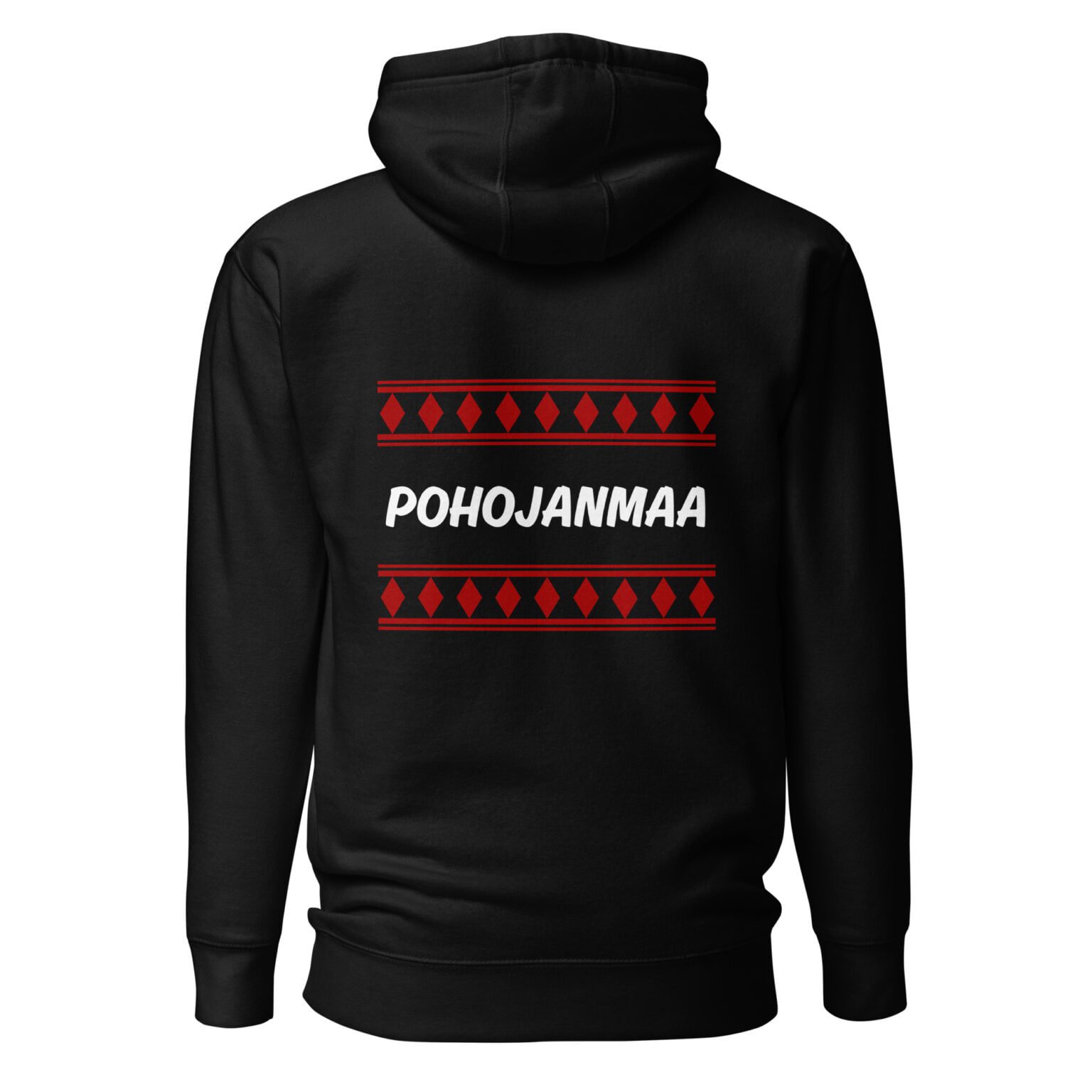 Pohojanmaa - Huppari / Painatus takana / Musta
