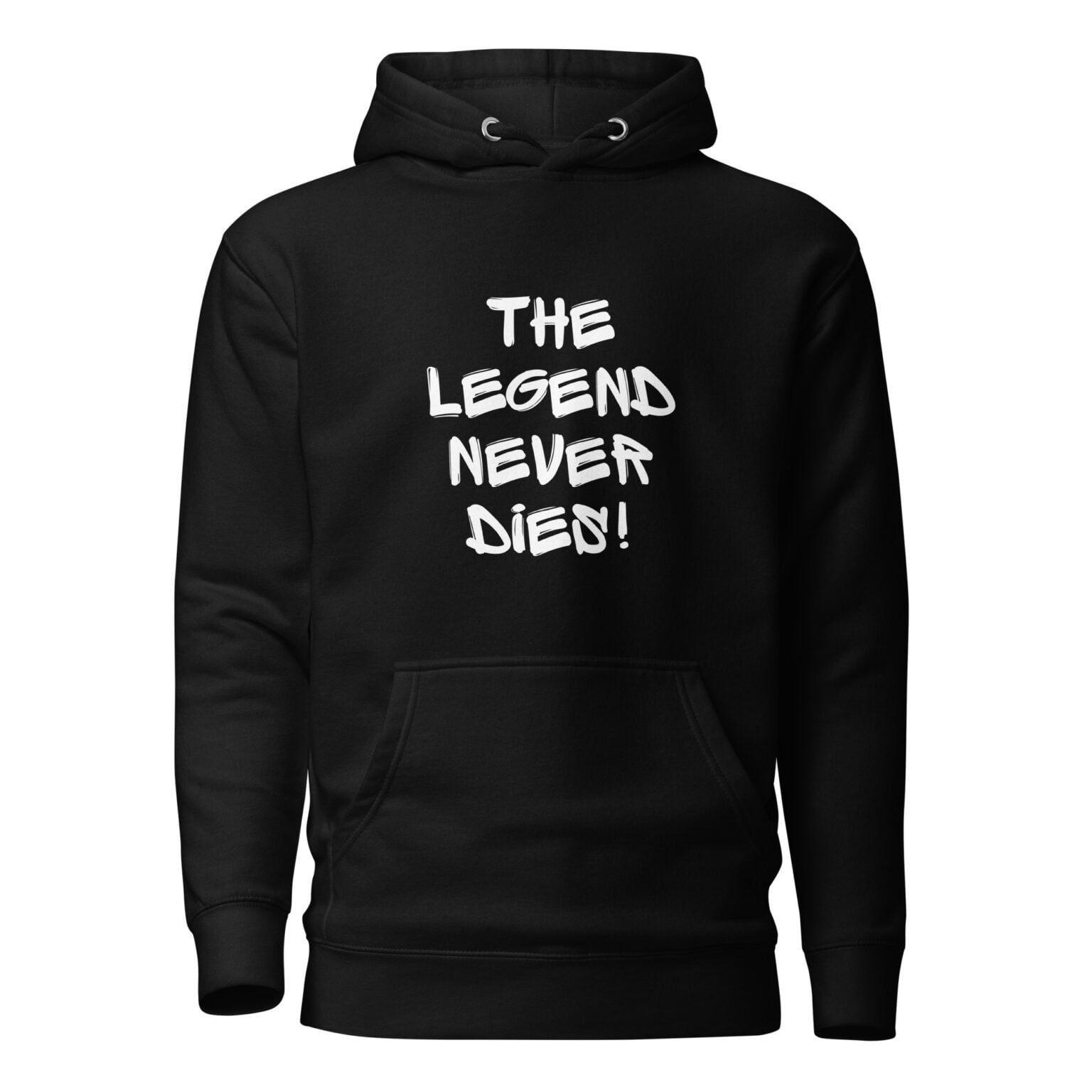 The legend never dies! - Huppari / Painatus edessä / Musta
