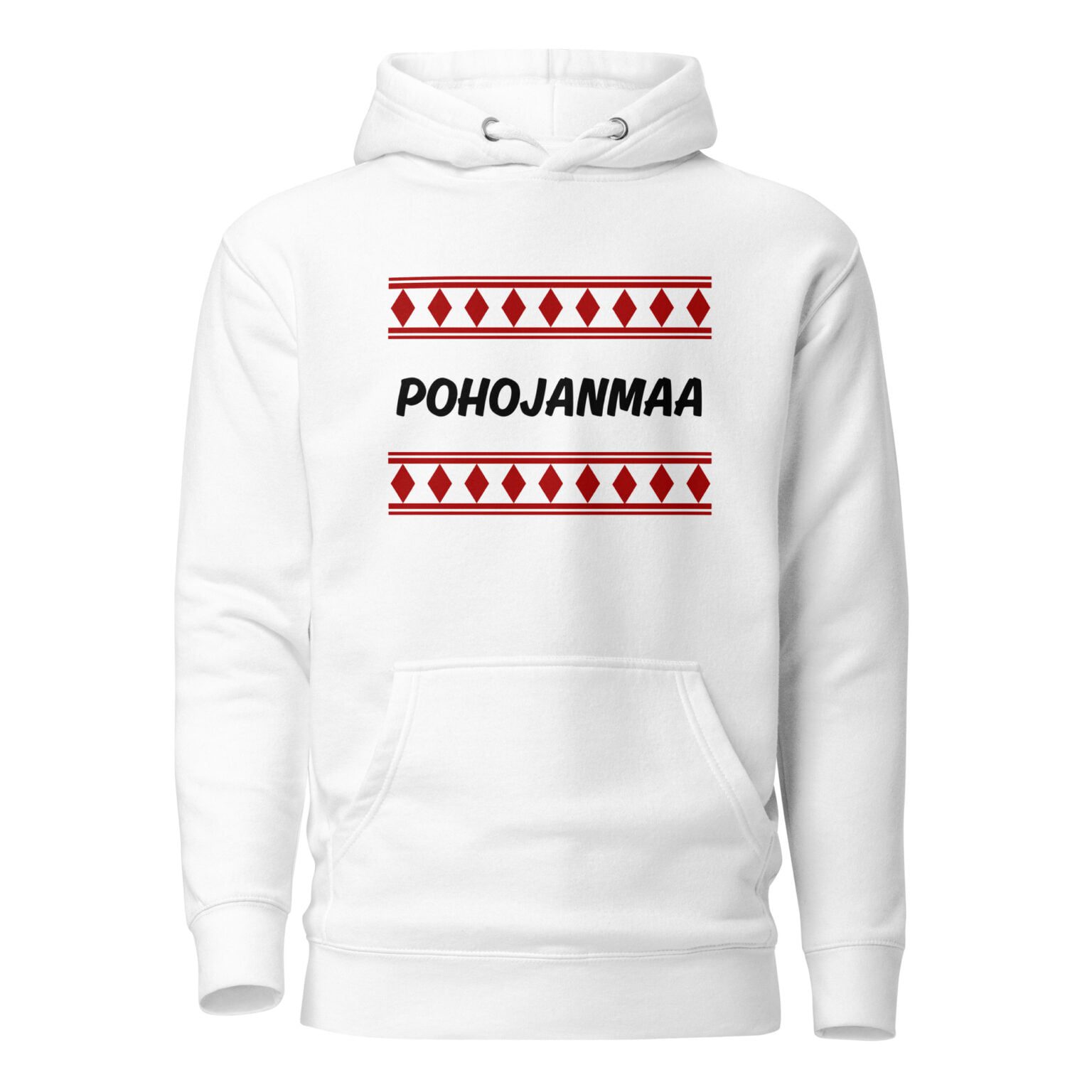 Pohojanmaa - Huppari / Painatus edessä / Musta