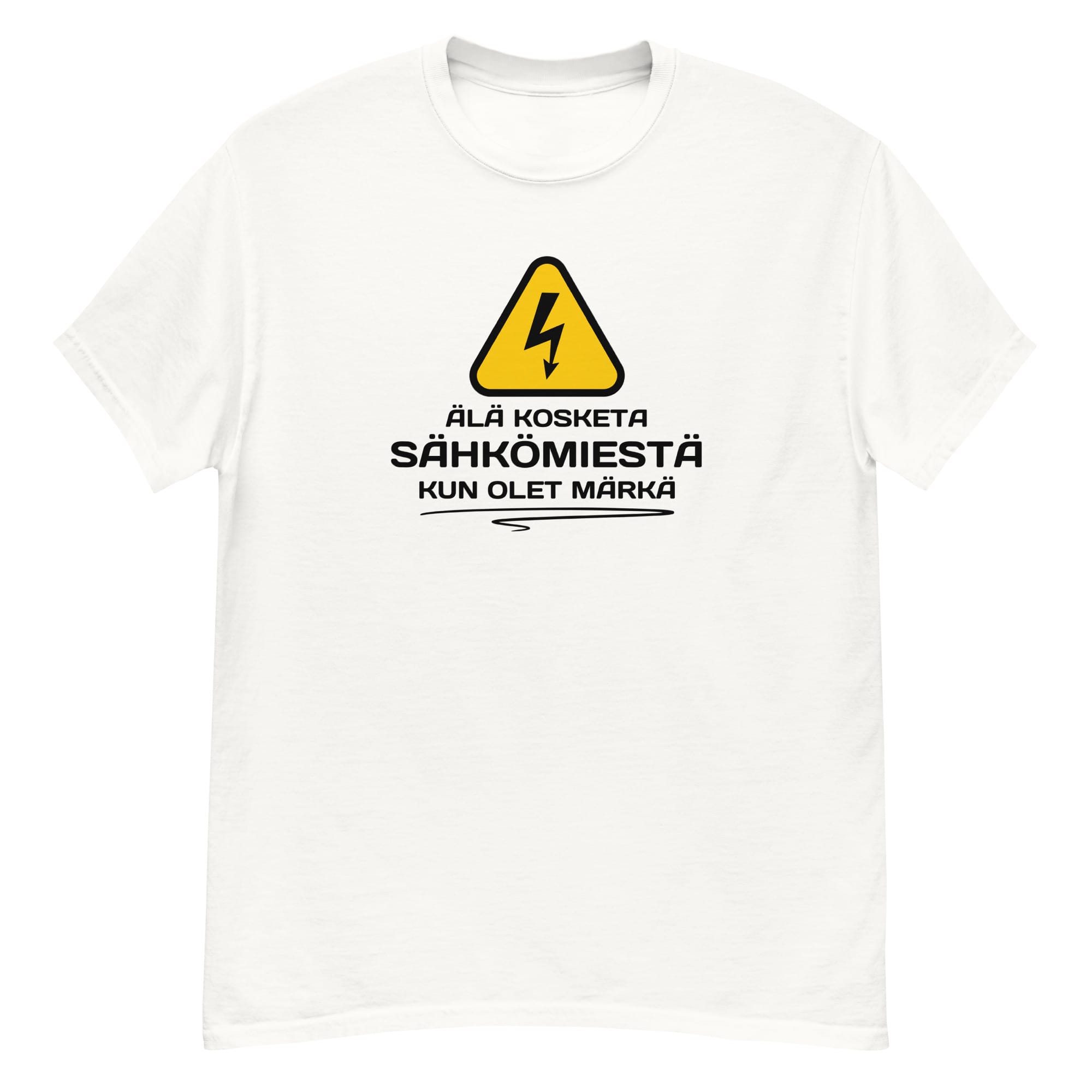 Älä kosketa sähkömiestä kun olet märkä | T-paita - Image 2
