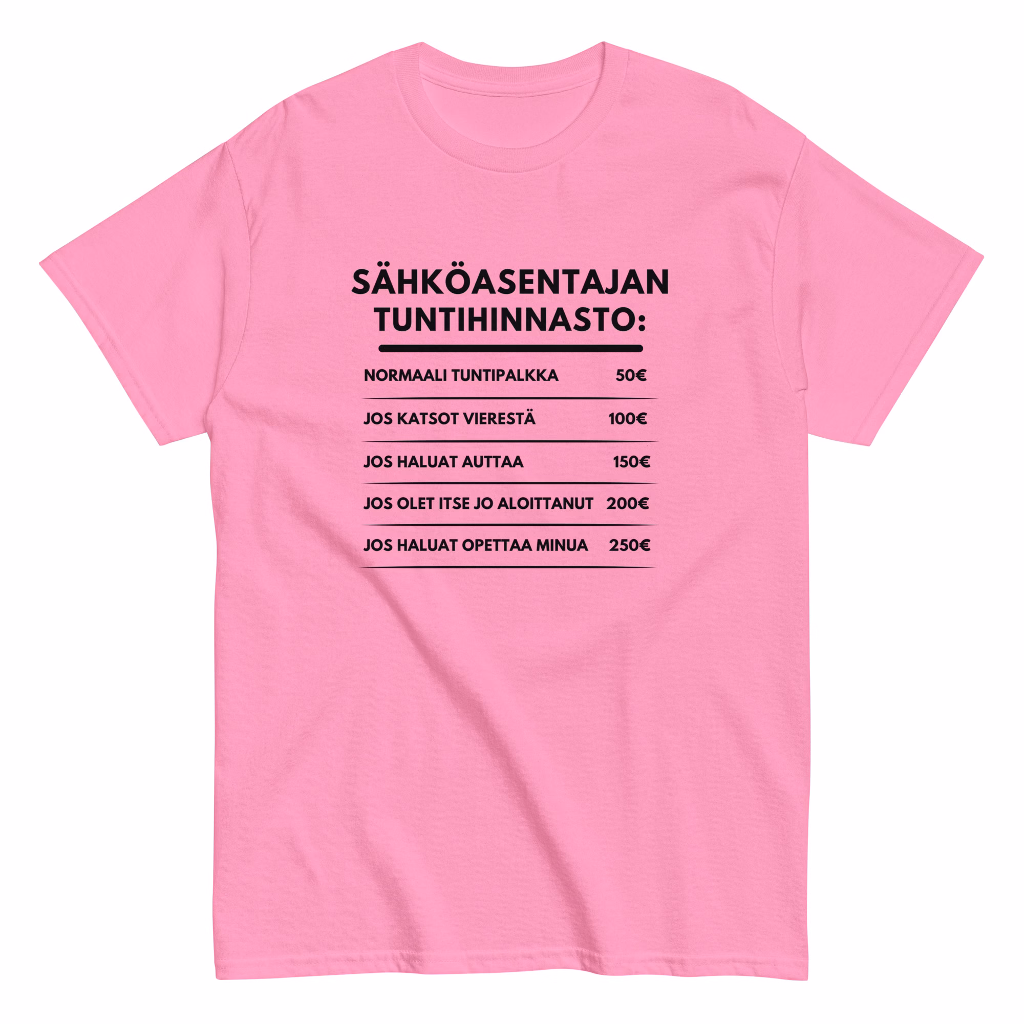 Sähköasentajan tuntihinnasto | T‑paita - Image 6