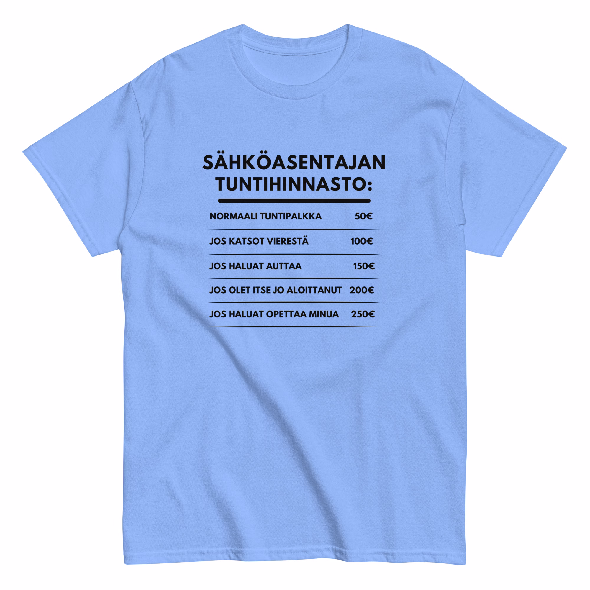 Sähköasentajan tuntihinnasto | T‑paita - Image 7