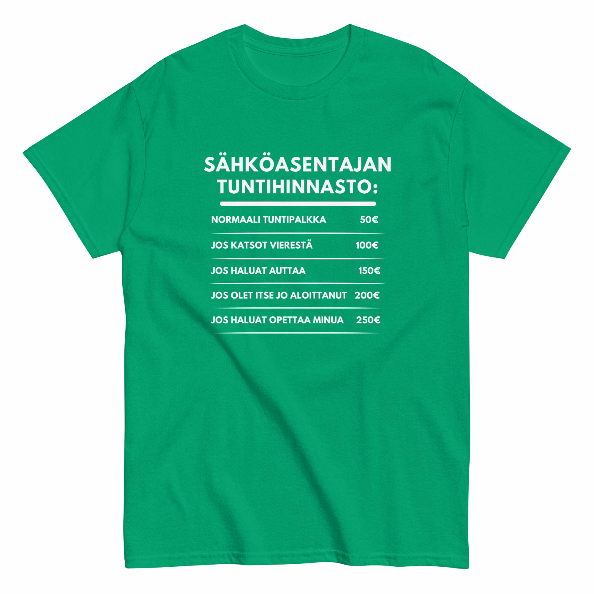 Sähköasentajan tuntihinnasto | T‑paita - Image 4